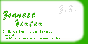 zsanett hirter business card